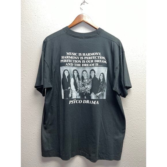 Vintage Other - Vintage Psyco Drama Shirt Psycodrama Music Harmony Tour Concert Black 90s Large